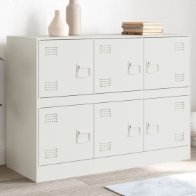 Weißer Stahlschrank 99x39x73 cm von vidaXL, Sideboards - Ref: Foro24-841798, Preis: 157,58 €, Rabatt: %