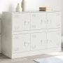 Aparador de acero blanco 99x39x73 cm de vidaXL, Aparadores - Ref: Foro24-841798, Precio: 153,77 €, Descuento: %