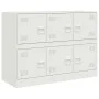 Aparador de acero blanco 99x39x73 cm de vidaXL, Aparadores - Ref: Foro24-841798, Precio: 153,77 €, Descuento: %
