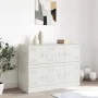Aparador de acero blanco 99x39x73 cm de vidaXL, Aparadores - Ref: Foro24-841798, Precio: 153,77 €, Descuento: %