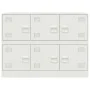 Aparador de acero blanco 99x39x73 cm de vidaXL, Aparadores - Ref: Foro24-841798, Precio: 153,77 €, Descuento: %