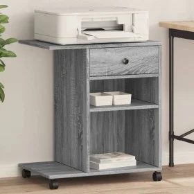 Soporte para impresora con ruedas gris Sonoma 60x40x68,5 cm von vidaXL, Drucker unterstützt - Ref: Foro24-840644, Preis: 64,7...