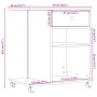 Soporte para impresora con ruedas gris Sonoma 60x40x68,5 cm von vidaXL, Drucker unterstützt - Ref: Foro24-840644, Preis: 66,5...