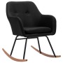 Silla mecedora de tela negra de vidaXL, Mecedoras - Ref: Foro24-289533, Precio: 109,55 €, Descuento: %