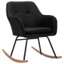 Silla mecedora de tela negra de vidaXL, Mecedoras - Ref: Foro24-289533, Precio: 108,43 €, Descuento: %
