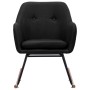 Silla mecedora de tela negra de vidaXL, Mecedoras - Ref: Foro24-289533, Precio: 109,55 €, Descuento: %