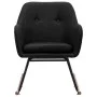 Silla mecedora de tela negra de vidaXL, Mecedoras - Ref: Foro24-289533, Precio: 108,43 €, Descuento: %