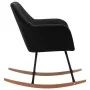 Silla mecedora de tela negra de vidaXL, Mecedoras - Ref: Foro24-289533, Precio: 108,43 €, Descuento: %