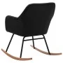 Silla mecedora de tela negra de vidaXL, Mecedoras - Ref: Foro24-289533, Precio: 108,43 €, Descuento: %
