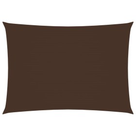 Toldo de vela rectangular tela oxford marrón 5x7 m