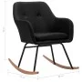 Silla mecedora de tela negra de vidaXL, Mecedoras - Ref: Foro24-289533, Precio: 108,43 €, Descuento: %