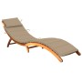 Tumbona de jardín con cojín madera maciza de acacia de vidaXL, Tumbonas - Ref: Foro24-3061575, Precio: 168,31 €, Descuento: %