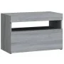 Bedside tables with LED lights 2 pcs Sonoma gray 60x35x40 cm by vidaXL, Nightstands - Ref: Foro24-3152828, Price: 51,74 €, Di...