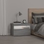 Bedside tables with LED lights 2 pcs Sonoma gray 60x35x40 cm by vidaXL, Nightstands - Ref: Foro24-3152828, Price: 53,24 €, Di...