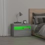 Bedside tables with LED lights 2 pcs Sonoma gray 60x35x40 cm by vidaXL, Nightstands - Ref: Foro24-3152828, Price: 53,24 €, Di...