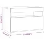 Bedside tables with LED lights 2 pcs Sonoma gray 60x35x40 cm by vidaXL, Nightstands - Ref: Foro24-3152828, Price: 51,74 €, Di...