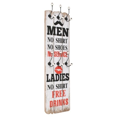 MEN LADIES wall coat rack with 6 hooks 120x40 cm by vidaXL, Hat and coat racks - Ref: Foro24-245852, Price: 50,26 €, Discount: %