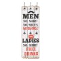 MEN LADIES wall coat rack with 6 hooks 120x40 cm by vidaXL, Hat and coat racks - Ref: Foro24-245852, Price: 50,26 €, Discount: %