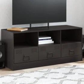 Mueble para TV de acero negro 99x39x44 cm de vidaXL, Muebles TV - Ref: Foro24-841733, Precio: 103,49 €, Descuento: %