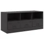 Mueble para TV de acero negro 99x39x44 cm de vidaXL, Muebles TV - Ref: Foro24-841733, Precio: 103,49 €, Descuento: %