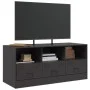 Black steel TV cabinet 99x39x44 cm by vidaXL, TV Furniture - Ref: Foro24-841733, Price: 103,49 €, Discount: %