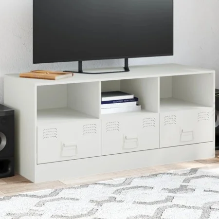 Mueble para TV de acero blanco 99x39x44 cm de vidaXL, Muebles TV - Ref: Foro24-841738, Precio: 97,56 €, Descuento: %