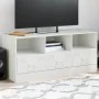 Mueble para TV de acero blanco 99x39x44 cm de vidaXL, Muebles TV - Ref: Foro24-841738, Precio: 97,56 €, Descuento: %