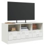 Mueble para TV de acero blanco 99x39x44 cm de vidaXL, Muebles TV - Ref: Foro24-841738, Precio: 98,47 €, Descuento: %