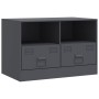 Muebles para TV 2 unidades acero gris antracita 67x39x44 cm de vidaXL, Muebles TV - Ref: Foro24-841744, Precio: 131,08 €