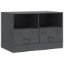 Muebles para TV 2 unidades acero gris antracita 67x39x44 cm de vidaXL, Muebles TV - Ref: Foro24-841744, Precio: 129,86 €, Des...