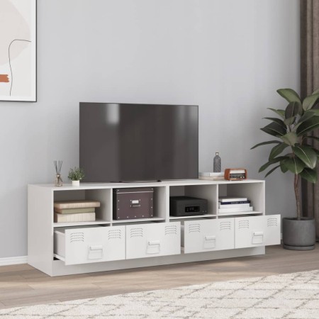 TV-Möbel 2 Einheiten aus weißem Stahl 67x39x44 cm von vidaXL, TV-Möbel - Ref: Foro24-841750, Preis: 131,14 €, Rabatt: %