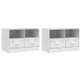 TV furniture 2 units white steel 67x39x44 cm by vidaXL, TV Furniture - Ref: Foro24-841750, Price: 129,86 €, Discount: %