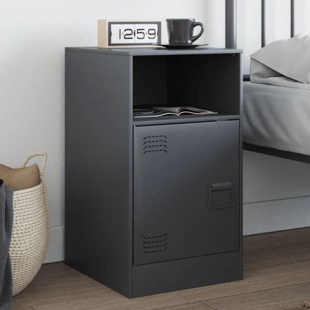 Anthrazitgrauer Nachttisch aus Stahl, 34,5 x 39 x 62 cm von vidaXL, Nachttische - Ref: Foro24-841767, Preis: 61,27 €, Rabatt: %