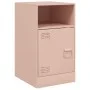 Rosafarbener Nachttisch aus Stahl, 34,5 x 39 x 62 cm von vidaXL, Nachttische - Ref: Foro24-841765, Preis: 54,12 €, Rabatt: %