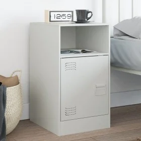 Nachttisch aus weißem Stahl, 34,5 x 39 x 62 cm von vidaXL, Nachttische - Ref: Foro24-841773, Preis: 60,65 €, Rabatt: %