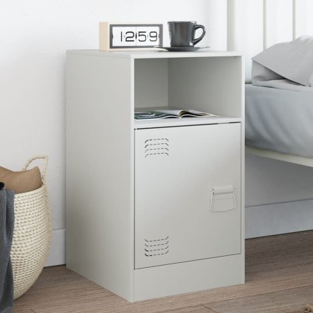 Nachttisch aus weißem Stahl, 34,5 x 39 x 62 cm von vidaXL, Nachttische - Ref: Foro24-841773, Preis: 61,27 €, Rabatt: %