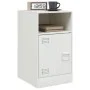Nachttisch aus weißem Stahl, 34,5 x 39 x 62 cm von vidaXL, Nachttische - Ref: Foro24-841773, Preis: 60,61 €, Rabatt: %