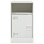 Mesita de noche acero blanco 34,5x39x62 cm de vidaXL, Mesitas de noche - Ref: Foro24-841773, Precio: 60,61 €, Descuento: %
