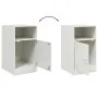 Nachttisch aus weißem Stahl, 34,5 x 39 x 62 cm von vidaXL, Nachttische - Ref: Foro24-841773, Preis: 60,61 €, Rabatt: %