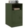 Olive green steel nightstand 34.5x39x62 cm by vidaXL, Nightstands - Ref: Foro24-841771, Price: 61,96 €, Discount: %