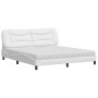 Bett mit weißer Kunstledermatratze 180x200 cm von vidaXL, Betten und Lattenroste - Ref: Foro24-3208739, Preis: 465,63 €, Raba...