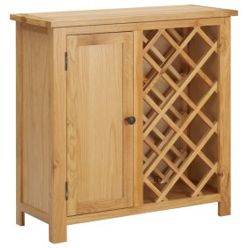 Botellero para 11 botellas de vino 80x32x80 cm madera de roble