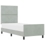 Estructura de cama Gris claro 80 x 200 cm Terciopelo