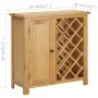Botellero para 11 botellas de vino 80x32x80 cm madera de roble by vidaXL, Wine racks - Ref: Foro24-289200, Price: 245,79 €, D...