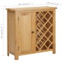 Weinregal für 11 Weinflaschen 80x32x80 cm Eichenholz von vidaXL, Weinregale - Ref: Foro24-289200, Preis: 250,32 €, Rabatt: %