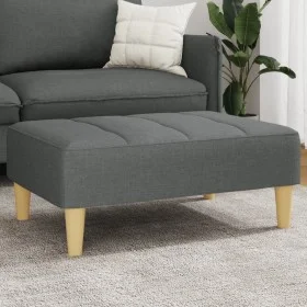 Fußhocker aus dunkelgrauem Stoff, 77 x 55 x 31 cm von vidaXL, Osmanen - Ref: Foro24-4007363, Preis: 75,77 €, Rabatt: %