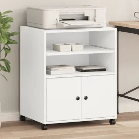 Printer stand with wheels white 60x48x74 cm by vidaXL, Printer supports - Ref: Foro24-840632, Price: 91,33 €, Discount: %
