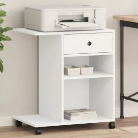 Druckerständer mit Rollen weiß 60x40x68,5 cm von vidaXL, Drucker unterstützt - Ref: Foro24-840639, Preis: 65,52 €, Rabatt: %