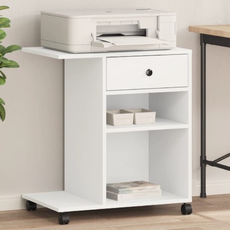 Druckerständer mit Rollen weiß 60x40x68,5 cm von vidaXL, Drucker unterstützt - Ref: Foro24-840639, Preis: 68,87 €, Rabatt: %