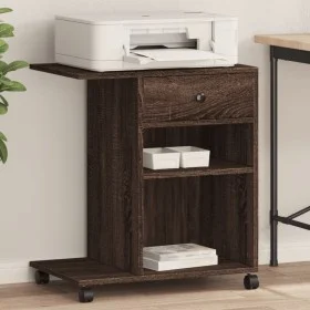 Druckerständer mit eichenbraunen Rädern 60x40x68,5 cm von vidaXL, Drucker unterstützt - Ref: Foro24-840645, Preis: 56,04 €, R...